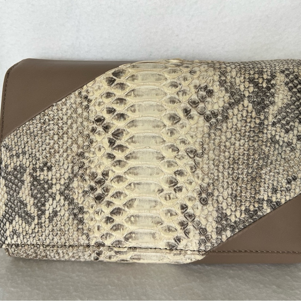 Tarryn Simone Neutral Python-Print Convertible Ba… - image 1